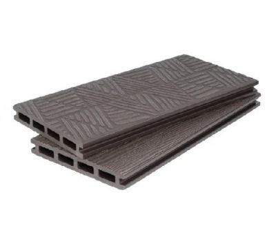 Террасная доска ДПК 3D+3D NEW пустотелая двухсторонняя Тёмно-коричневый от производителя  Polivan Group по цене 730 р