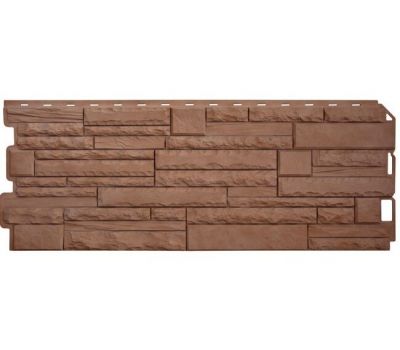 Фасадные панели Скалистый камень ЭКО Терракотовый от производителя  Альта-профиль по цене 595 р