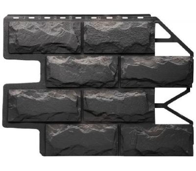 Фасадные панели (цокольный сайдинг) Блок - Темно-серый от производителя Fineber по цене 490 р Фасадные панели (цокольный сайдинг) Блок - Темно-серый от производителя Fineber по цене 490 р