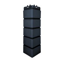 Угол Премиум клинкерный кирпич Графит (шов RAL 9005) Угол Премиум клинкерный кирпич Графит (шов RAL 9005)