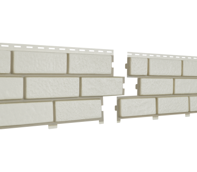 Фасадная панель Стоун Хаус - Кирпич с декорированным швом Белый от производителя  Ю-Пласт по цене 775 р