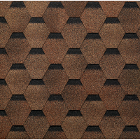Гибкая черепица Шестигранник Коричневый Гибкая черепица Шестигранник Коричневый