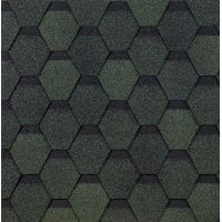Гибкая черепица Шестигранник Зелёный