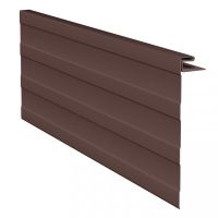 J-фаска ( ветровая, карнизная планка ) коричневая для винилового сайдинга